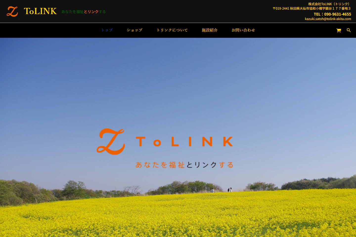 株式会社ToLINK公式サイトのトップページ